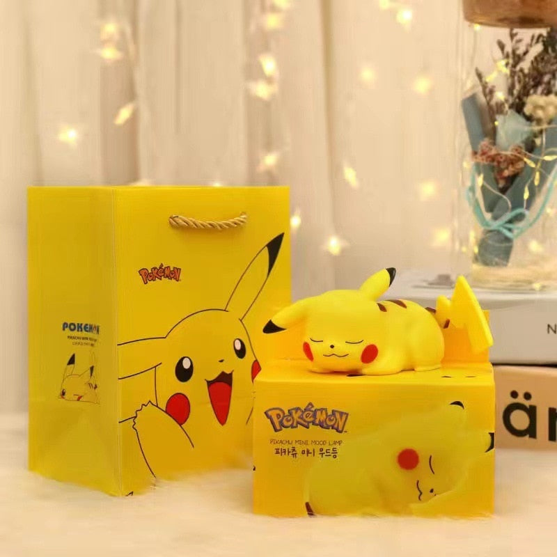 Creative Pokemon Cute Pikachu Cartoon Soft Light Bedroom Bedside Night Light Ornaments Luminous Toys Children&#39;s Birthday Gifts.